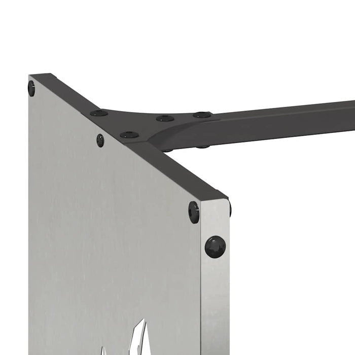 Rastrelliera per Legna da Ardere 40x30x80 cm in Acciaio Inox 864223