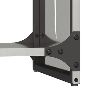 Rastrelliera per Legna da Ardere 40x30x80 cm in Acciaio Inox 864223