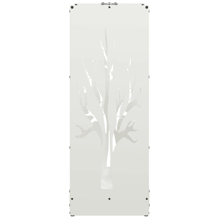 vidaXL Rastrelliera per Legna da Ardere Bianca 40x30x80 cm