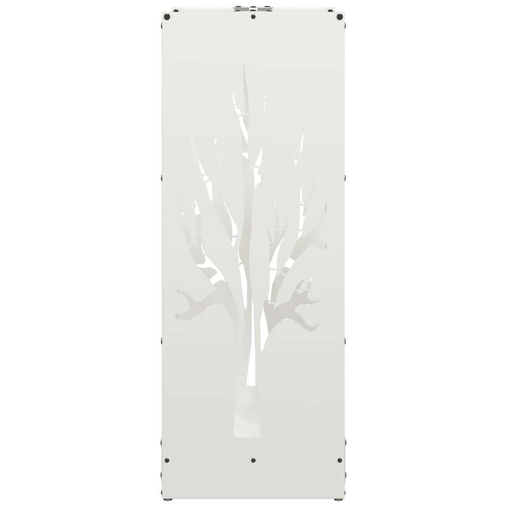 Rastrelliera per Legna da Ardere Bianca 40x30x80 cm 864226