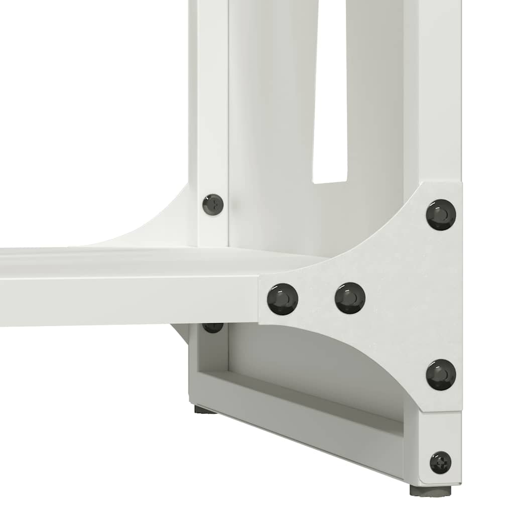 Rastrelliera per Legna da Ardere Bianca 40x30x80 cm 864226