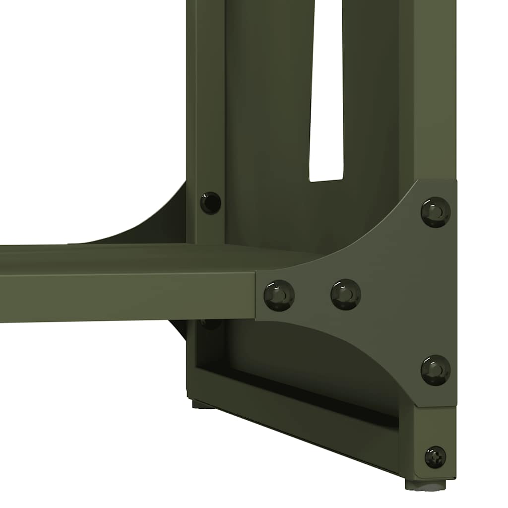 Rastrelliera per Legna da Ardere-Portalegna Verde Oliva 40x30x80 cm 799882