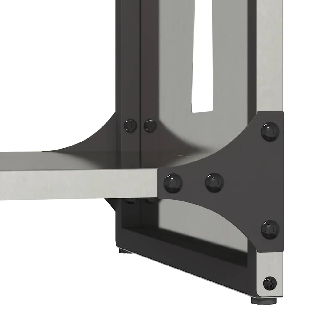 Rastrelliera per Legna da Ardere 40x30x80 cm in Acciaio Inox 864229