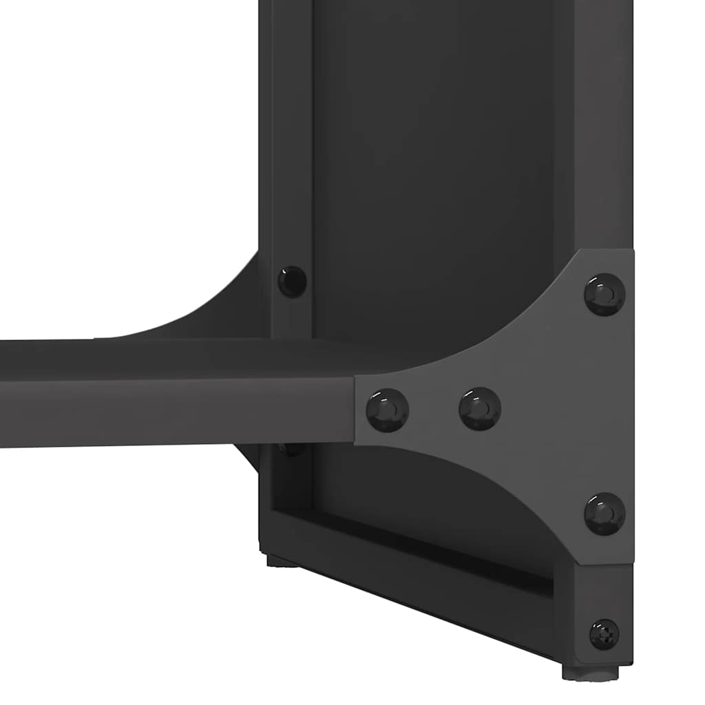 vidaXL Rastrelliera per Legna da Ardere Nera 40x30x80 cm