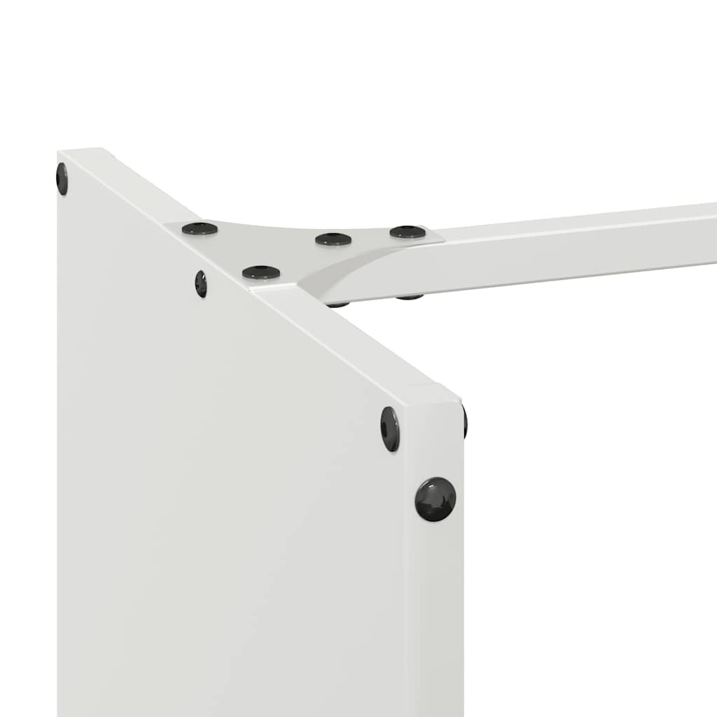 vidaXL Rastrelliera per Legna da Ardere Bianca 40x30x80 cm