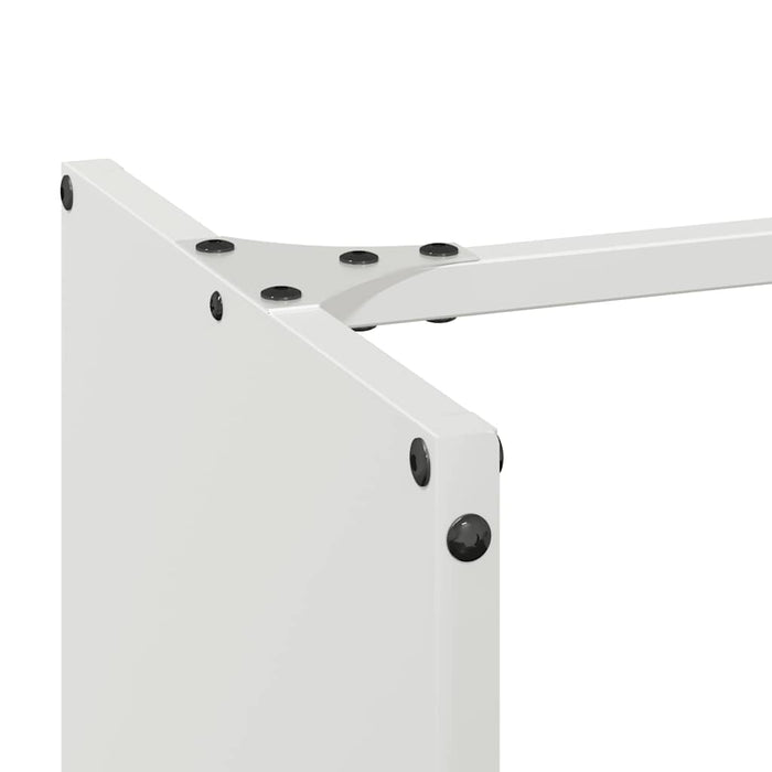 vidaXL Rastrelliera per Legna da Ardere Bianca 40x30x80 cm