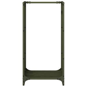 Rastrelliera per Legna da Ardere Verde Oliva 40x30x80 cm