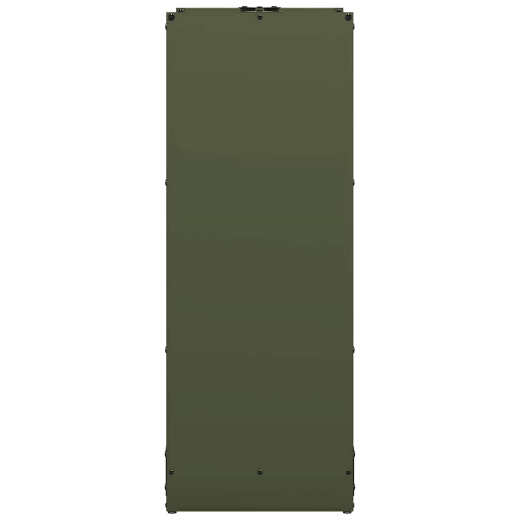 Rastrelliera per Legna da Ardere Verde Oliva 40x30x80 cm