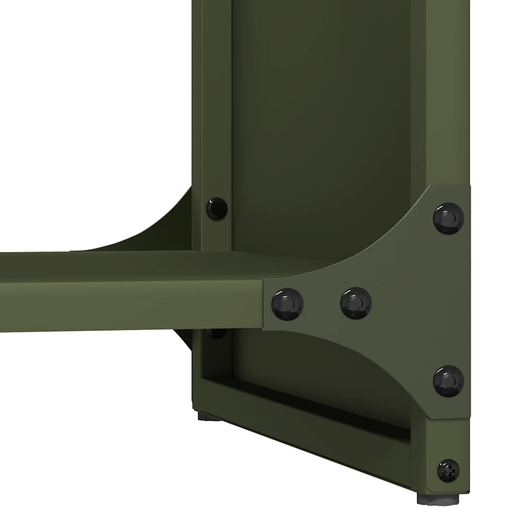 Rastrelliera per Legna da Ardere Verde Oliva 40x30x80 cm 864234