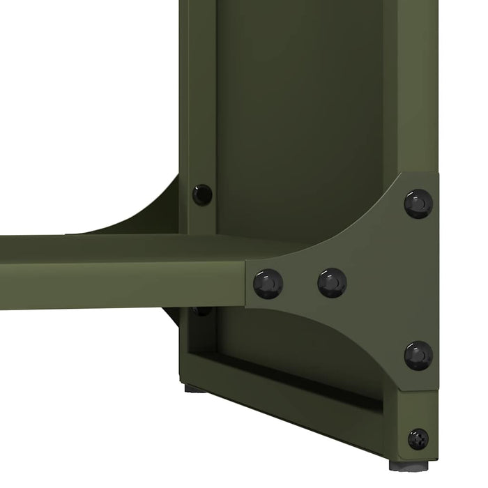 Rastrelliera per Legna da Ardere Verde Oliva 40x30x80 cm 864234