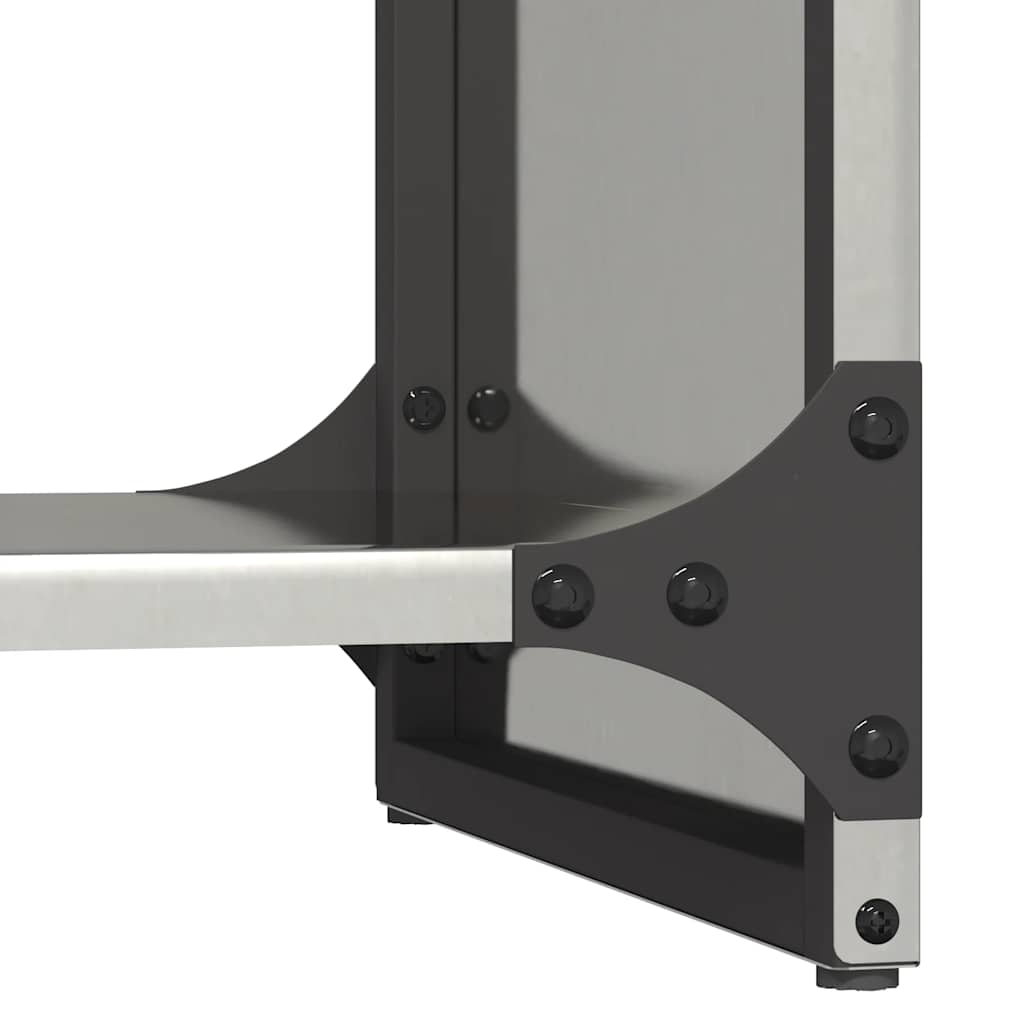 Rastrelliera per Legna da Ardere 40x30x80 cm in Acciaio Inox 864235