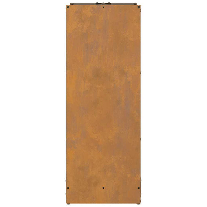 Rastrelliera per Legna da Ardere 40x30x80 cm in Acciaio Corten 864236