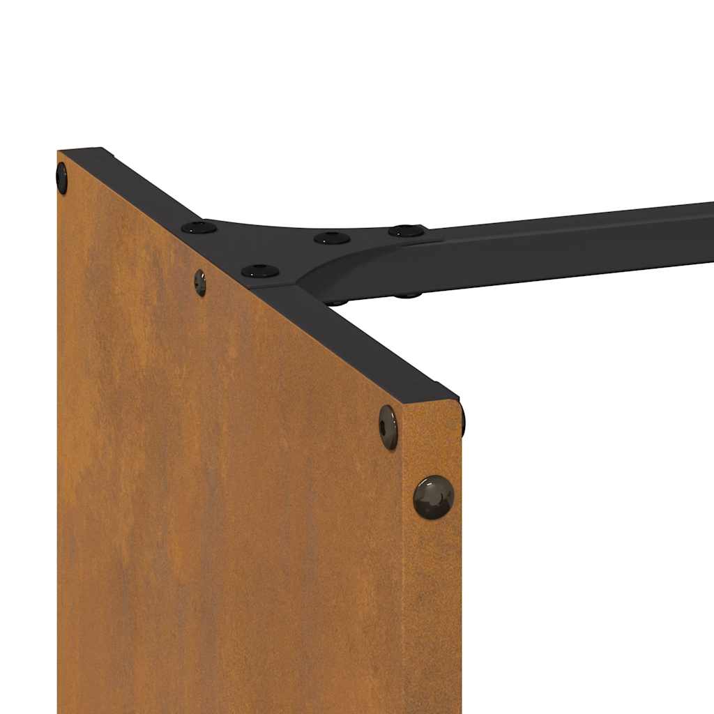 Rastrelliera per Legna da Ardere 40x30x80 cm in Acciaio Corten 864236