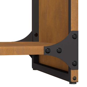 Rastrelliera per Legna da Ardere 40x30x80 cm in Acciaio Corten