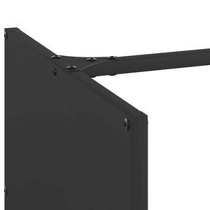 Rastrelliera per Legna da Ardere Nera 40x40x40 cm 864237