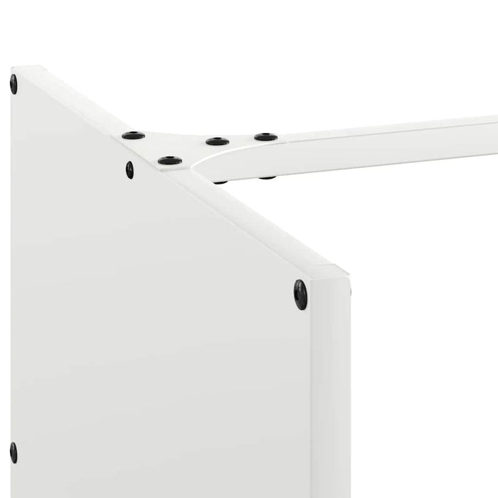 Rastrelliera per Legna da Ardere Bianca 40x40x40 cm 864238