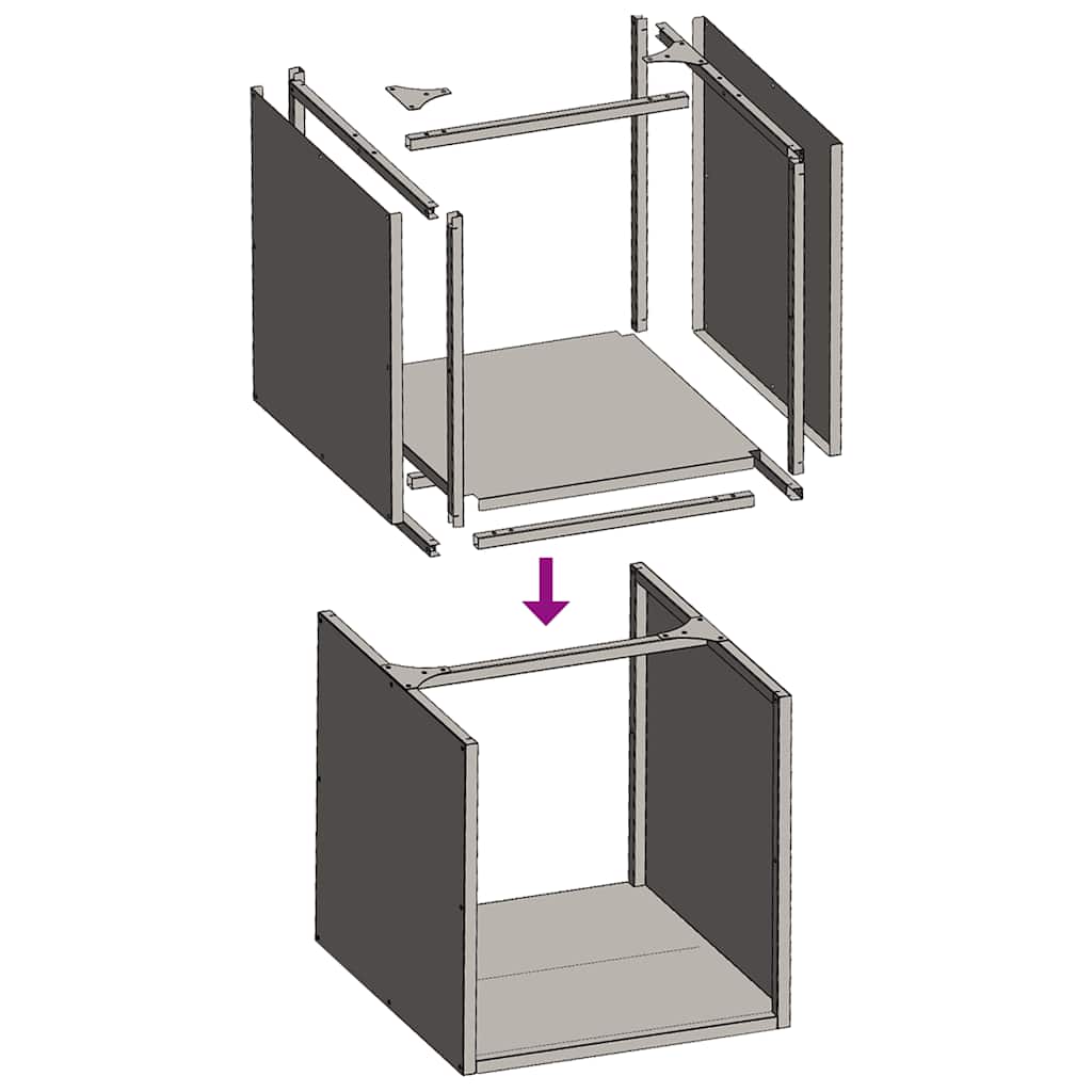 Rastrelliera per Legna da Ardere Bianca 40x40x40 cm 864238