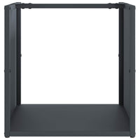 Rastrelliera per Legna da Ardere Antracite 40x40x40 cm 864239