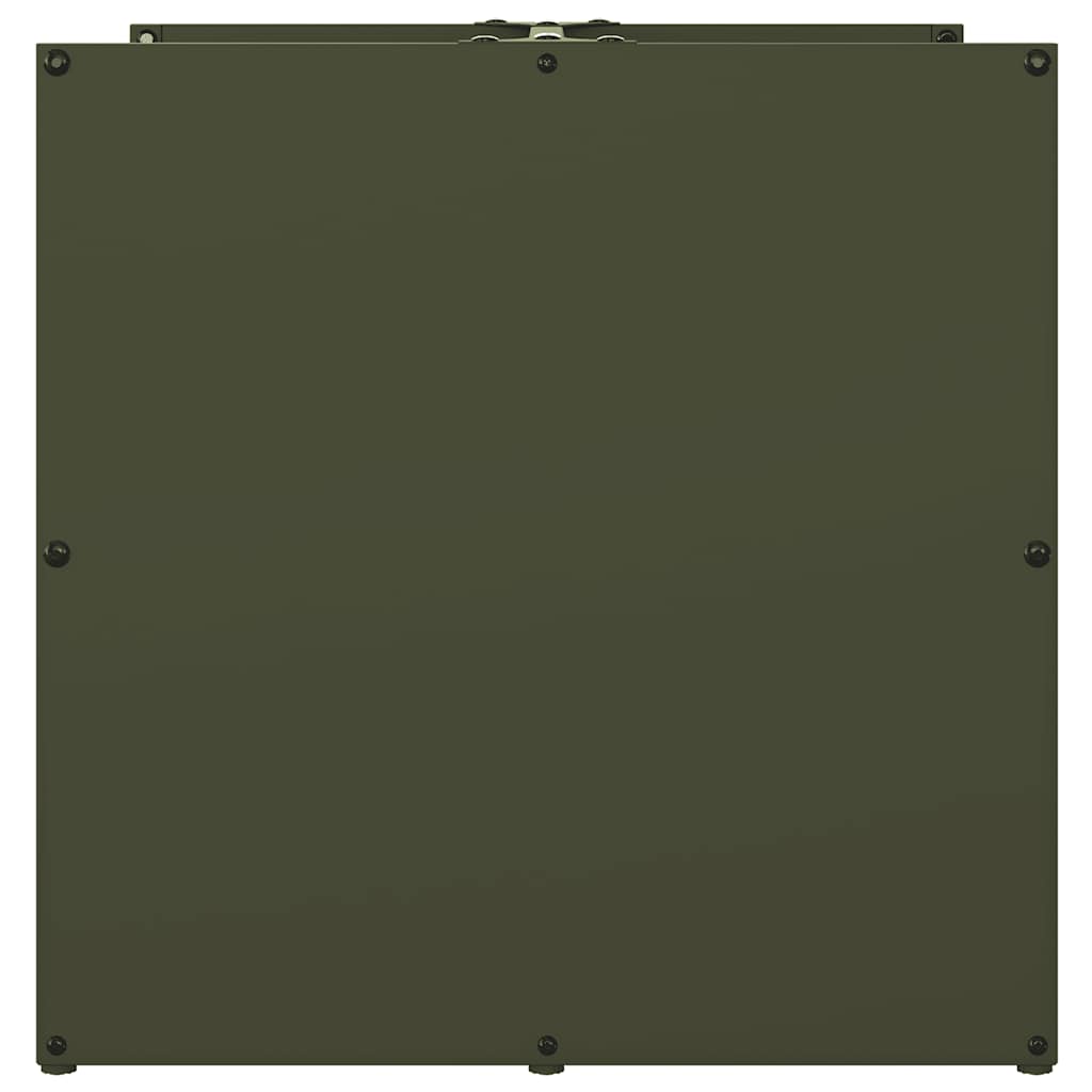 Rastrelliera per Legna da Ardere Verde Oliva 40x40x40 cm 864240