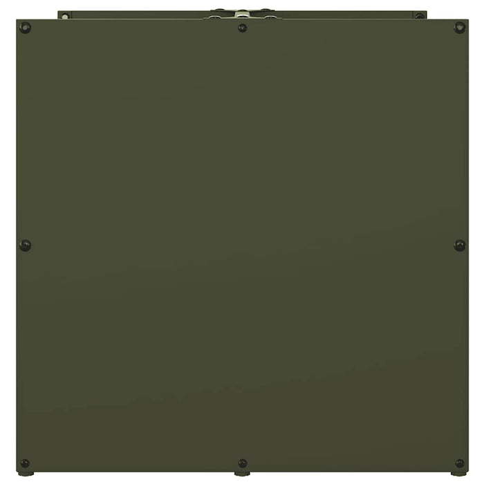 Rastrelliera per Legna da Ardere Verde Oliva 40x40x40 cm 864240