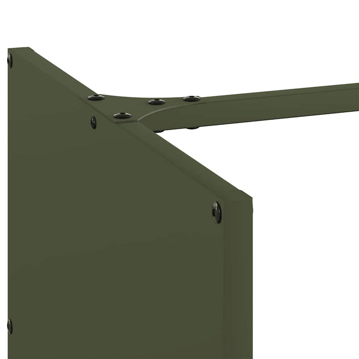 Rastrelliera per Legna da Ardere Verde Oliva 40x40x40 cm 864240