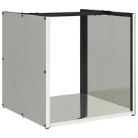 Rastrelliera per Legna da Ardere 40x40x40 cm in Acciaio Inox