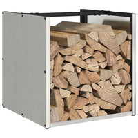 Rastrelliera per Legna da Ardere 40x40x40 cm in Acciaio Inox