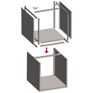 Rastrelliera per Legna da Ardere 40x40x40 cm in Acciaio Inox 864241