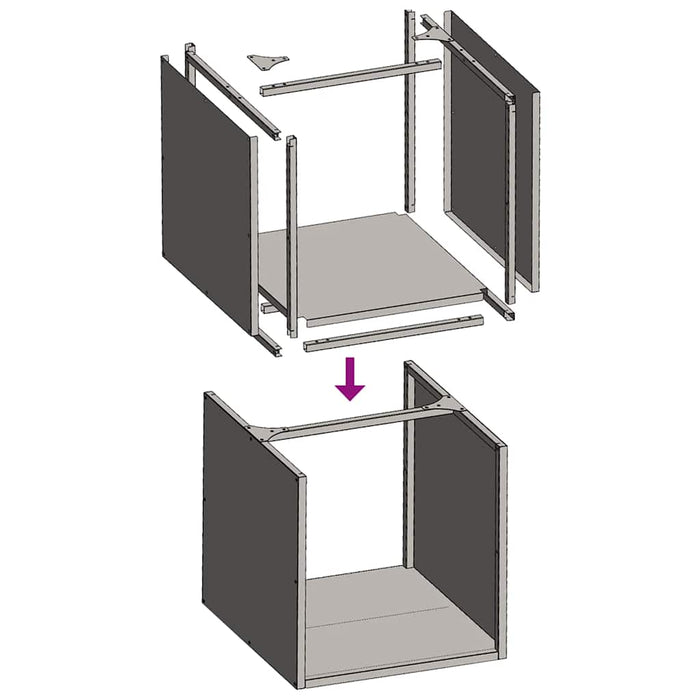 Rastrelliera per Legna da Ardere 40x40x40 cm in Acciaio Inox 864241