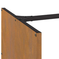 Rastrelliera per Legna da Ardere 40x40x40 cm in Acciaio Corten 864242