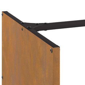 Rastrelliera per Legna da Ardere 40x40x40 cm in Acciaio Corten 864242