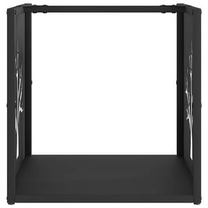 Rastrelliera per Legna da Ardere Nera 40x40x40 cm 864243