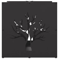 Rastrelliera per Legna da Ardere Nera 40x40x40 cm 864243