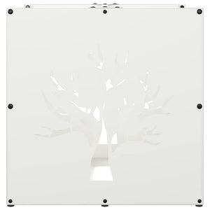 vidaXL Rastrelliera per Legna da Ardere Bianca 40x40x40 cm