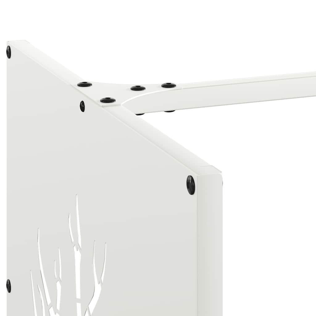 Rastrelliera per Legna da Ardere-Portalegna Bianca 40x40x40 cm 287425