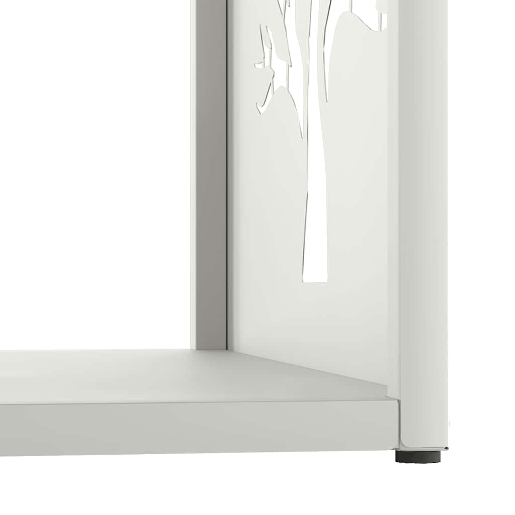 vidaXL Rastrelliera per Legna da Ardere Bianca 40x40x40 cm