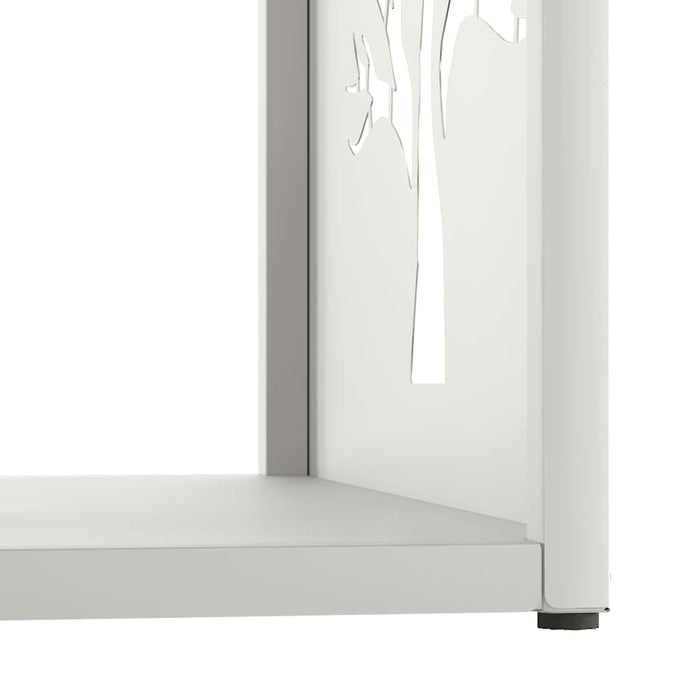 Rastrelliera per Legna da Ardere-Portalegna Bianca 40x40x40 cm 287425