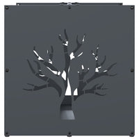 Rastrelliera per Legna da Ardere Antracite 40x40x40 cm 864245