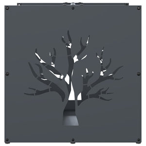 Rastrelliera per Legna da Ardere Antracite 40x40x40 cm 864245