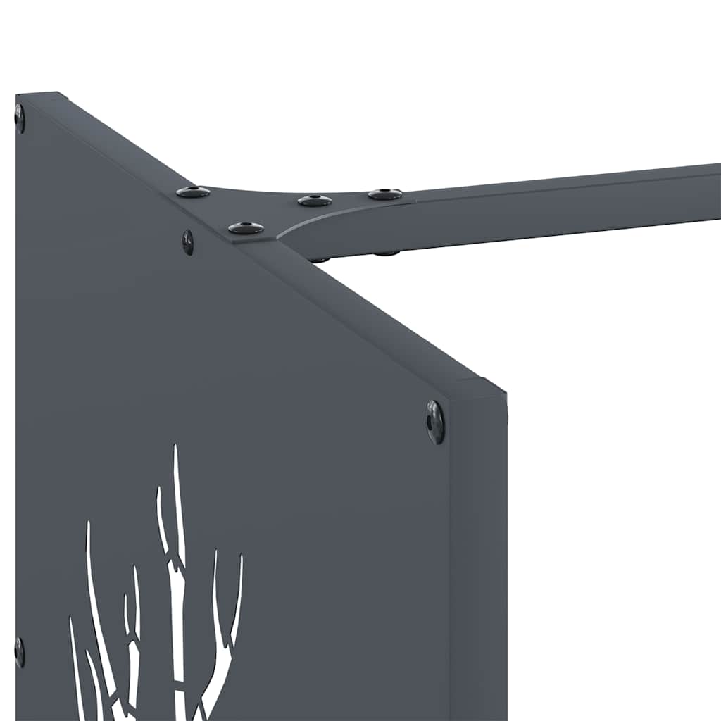 Rastrelliera per Legna da Ardere Antracite 40x40x40 cm 864245