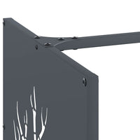 vidaXL Rastrelliera per Legna da Ardere Antracite 40x40x40 cm