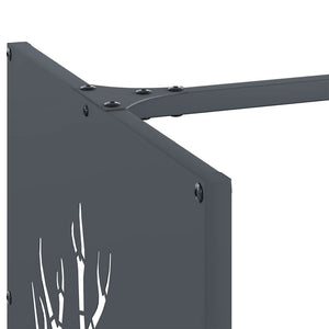 vidaXL Rastrelliera per Legna da Ardere Antracite 40x40x40 cm