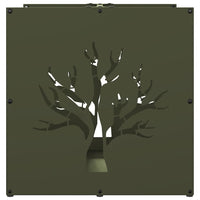 vidaXL Rastrelliera per Legna da Ardere Verde Oliva 40x40x40 cm