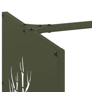 Rastrelliera per Legna da Ardere Verde Oliva 40x40x40 cm 864246