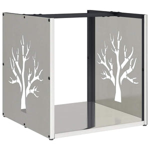 Rastrelliera per Legna da Ardere 40x40x40 cm in Acciaio Inox 864247