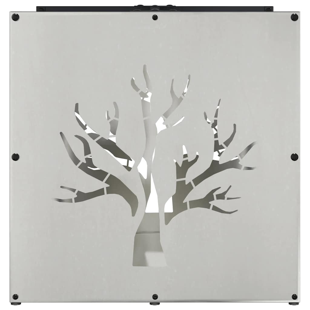 Rastrelliera per Legna da Ardere-Portalegna 40x40x40 cm in Acciaio Inox 918752