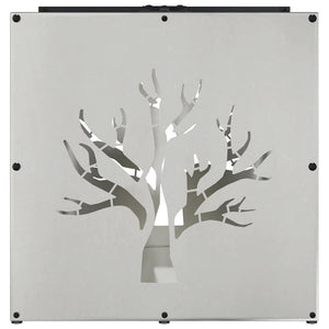 vidaXL Rastrelliera per Legna da Ardere 40x40x40 cm in Acciaio Inox