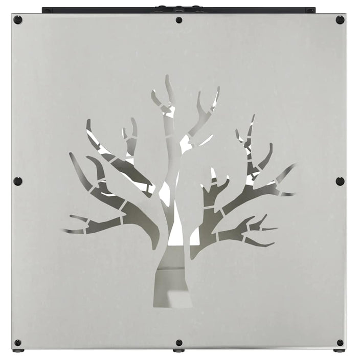 vidaXL Rastrelliera per Legna da Ardere 40x40x40 cm in Acciaio Inox