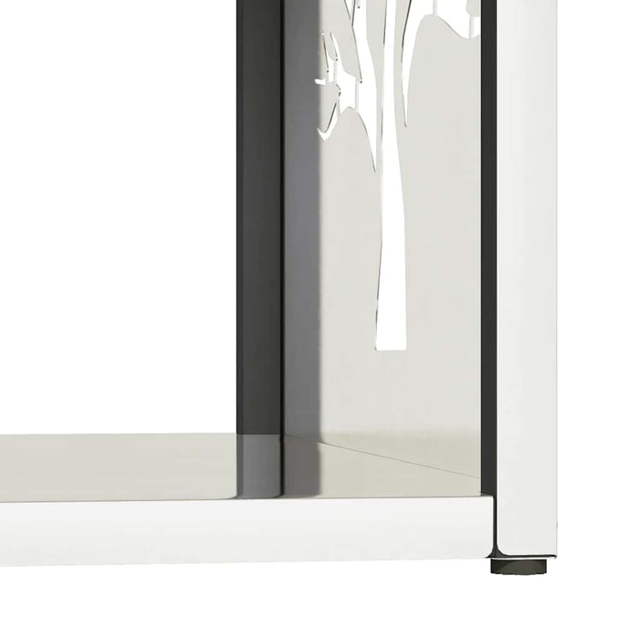 Rastrelliera per Legna da Ardere-Portalegna 40x40x40 cm in Acciaio Inox 918752