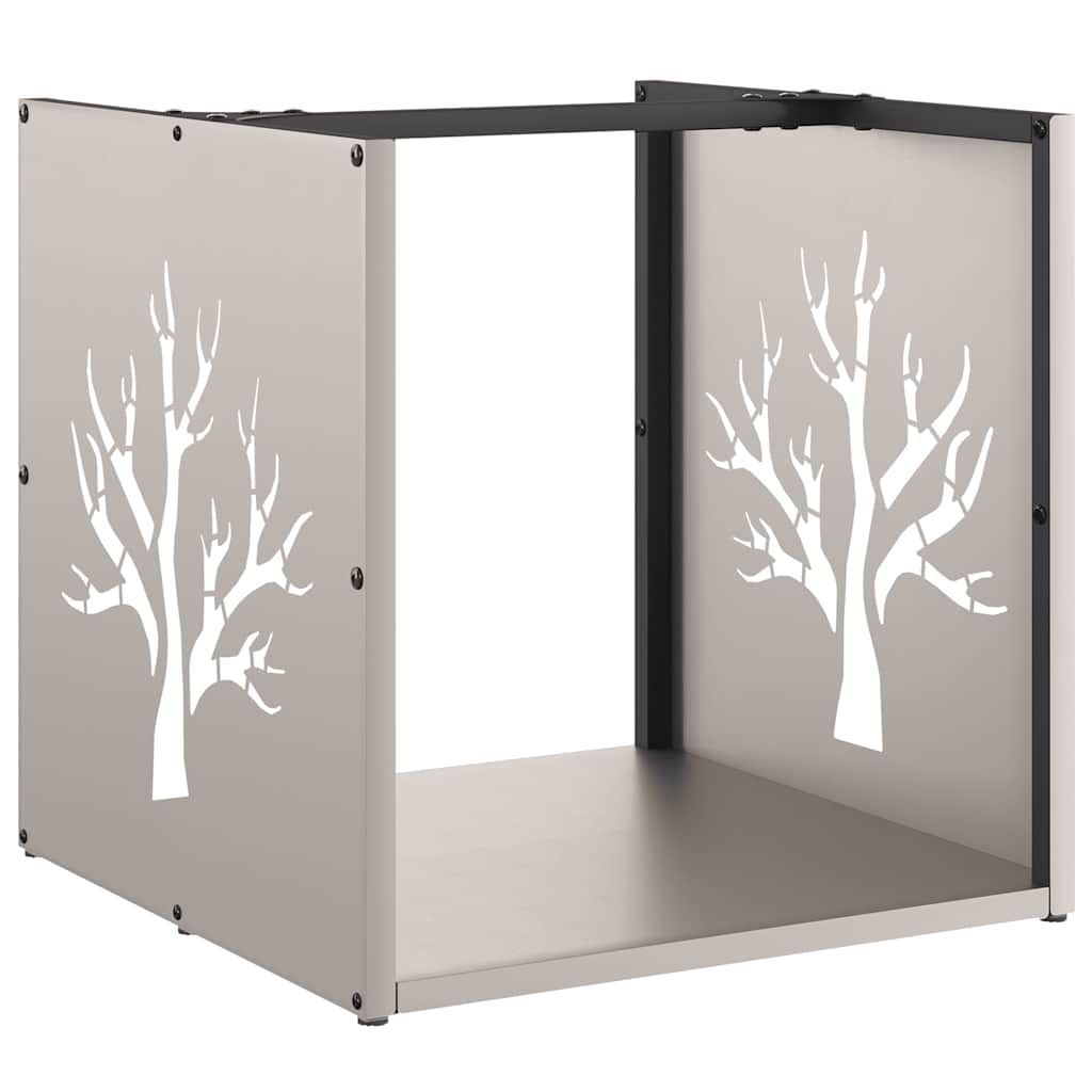 Rastrelliera per Legna da Ardere-Portalegna 40x40x40 cm in Acciaio Corten 772815